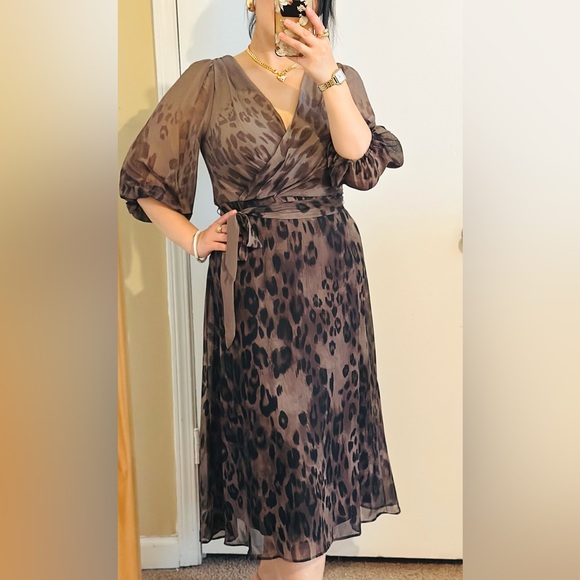 Dkny Dresses & Skirts - DKNY Tan Ruched Tie Front Sundress